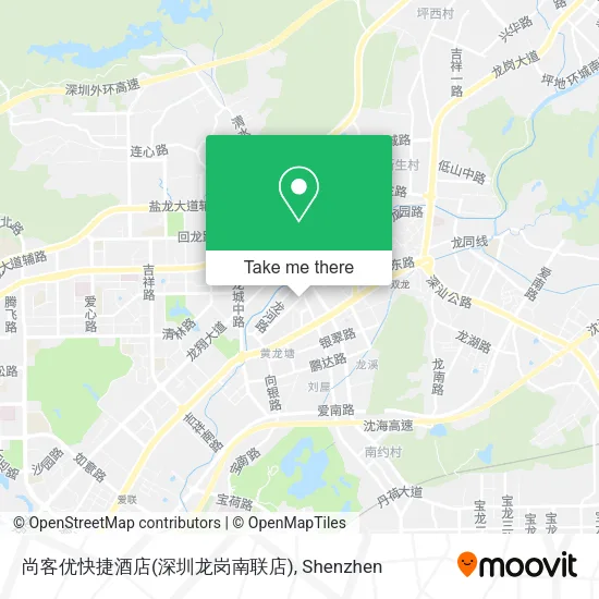 尚客优快捷酒店(深圳龙岗南联店) map
