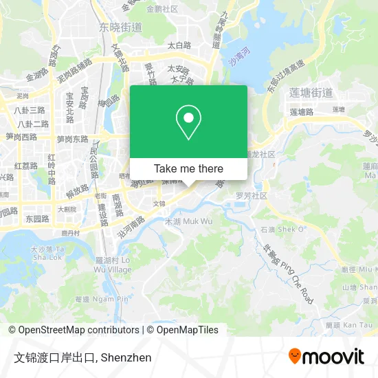 文锦渡口岸出口 map