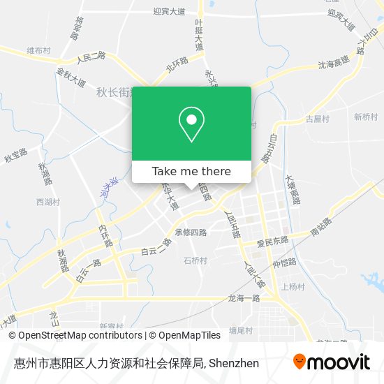惠州市惠阳区人力资源和社会保障局 map