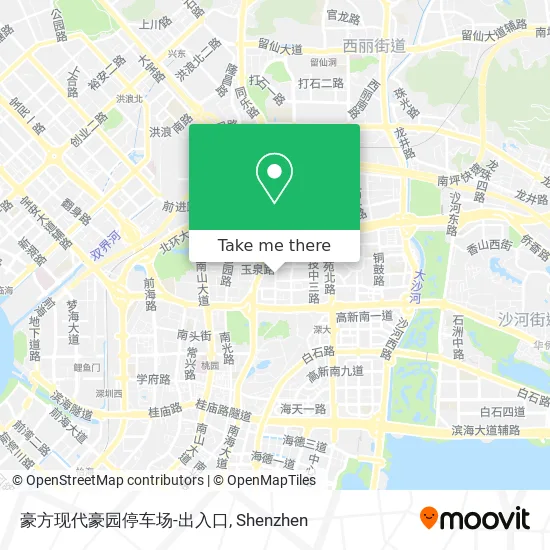 豪方现代豪园停车场-出入口 map