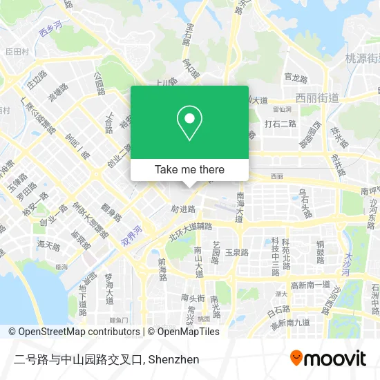 二号路与中山园路交叉口 map