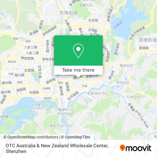 OTC Australia & New Zealand Wholesale Center map