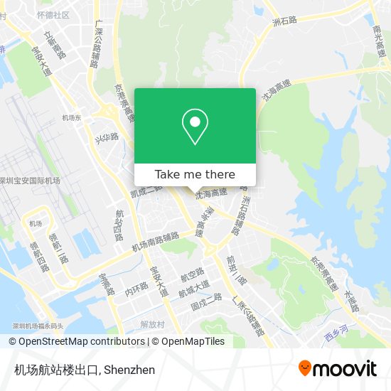 机场航站楼出口 map