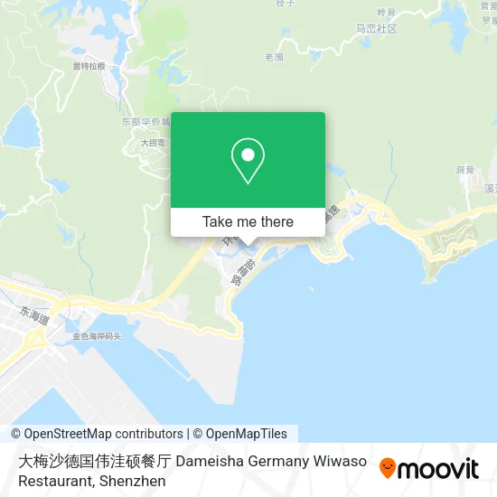 大梅沙德国伟洼硕餐厅 Dameisha Germany Wiwaso Restaurant map
