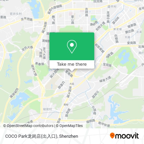 COCO Park龙岗店(出入口) map