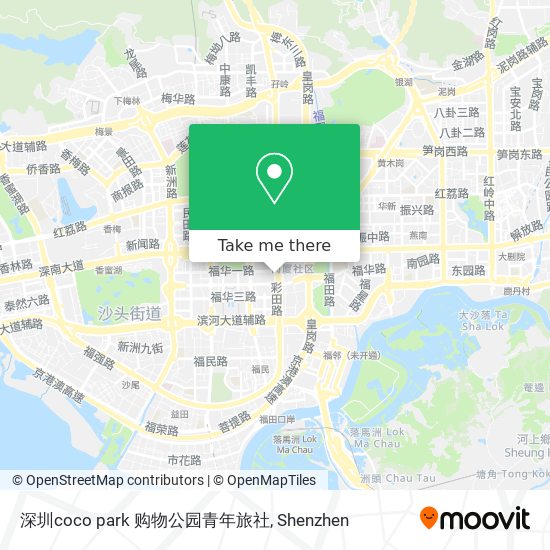 深圳coco park 购物公园青年旅社 map