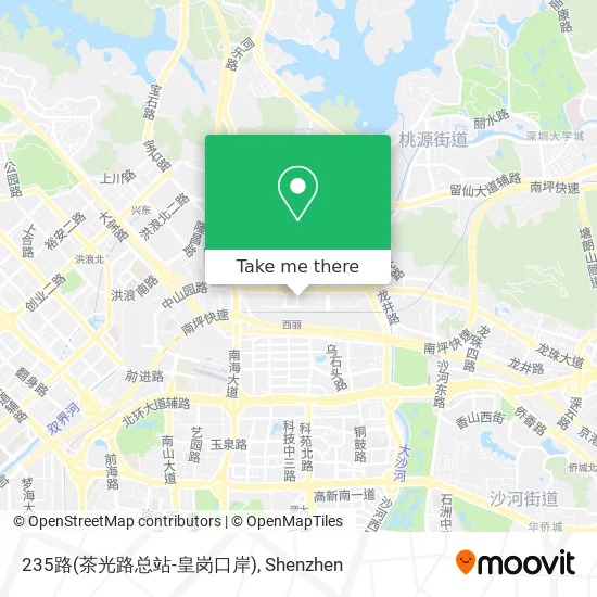 235路(茶光路总站-皇岗口岸) map