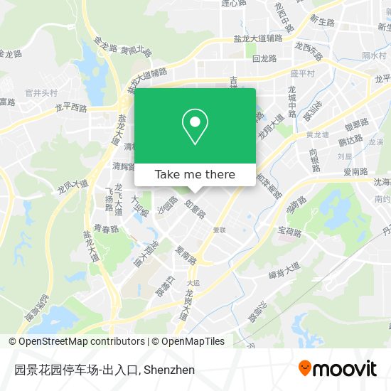 园景花园停车场-出入口 map