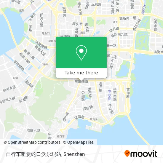 自行车租赁蛇口沃尔玛站 map