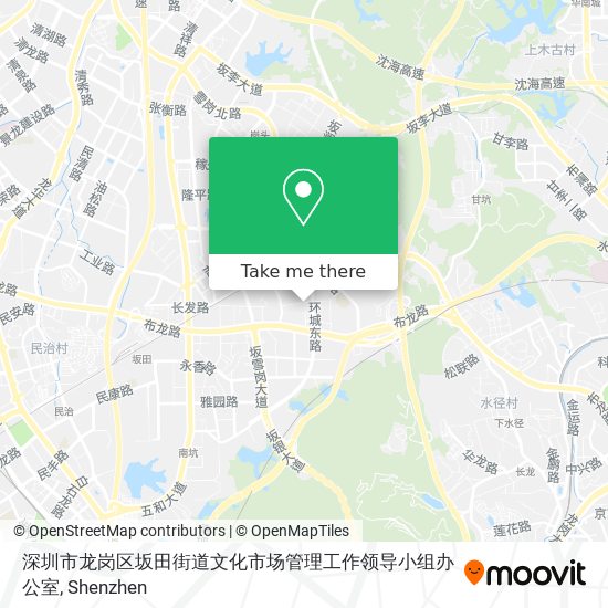 深圳市龙岗区坂田街道文化市场管理工作领导小组办公室 map
