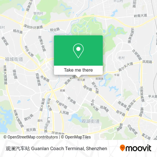 观澜汽车站 Guanlan Coach Terminal map