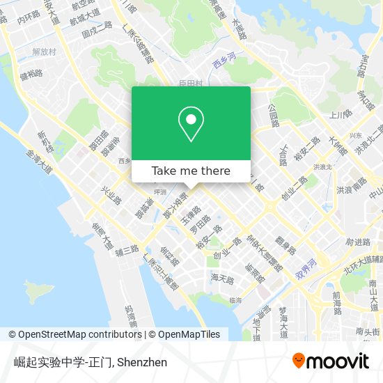 崛起实验中学-正门 map