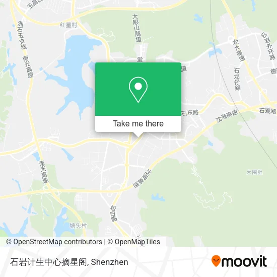 石岩计生中心摘星阁 map