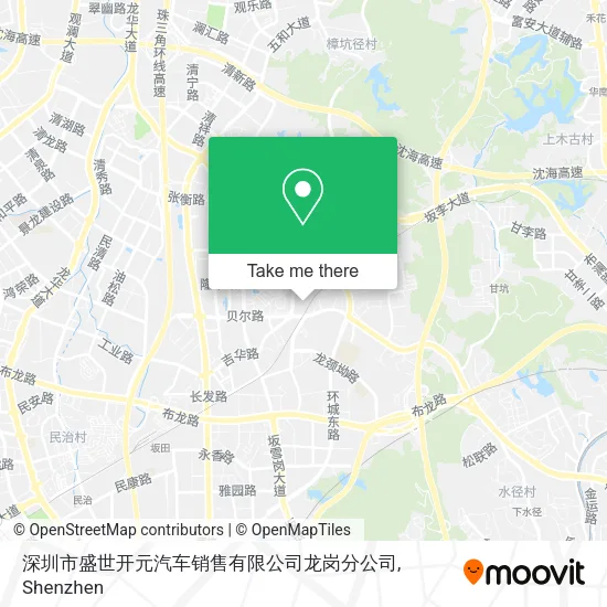 深圳市盛世开元汽车销售有限公司龙岗分公司 map