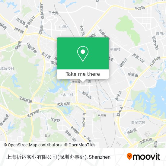 上海祈运实业有限公司(深圳办事处) map