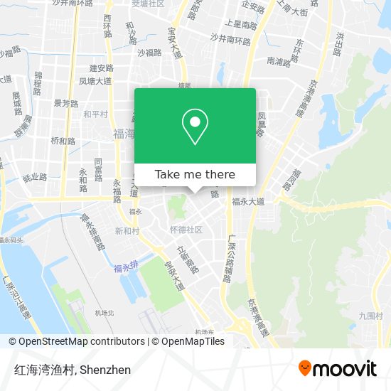红海湾渔村 map