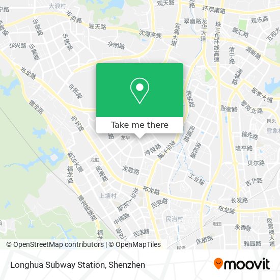 Longhua Subway Station map