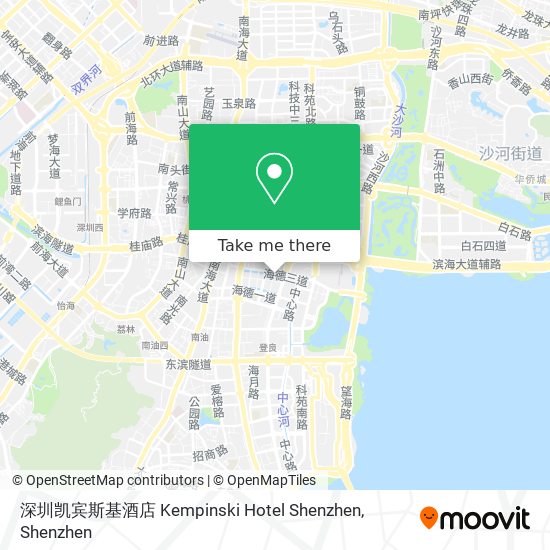 深圳凯宾斯基酒店 Kempinski Hotel Shenzhen map