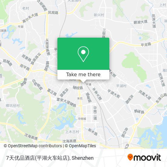 7天优品酒店(平湖火车站店) map