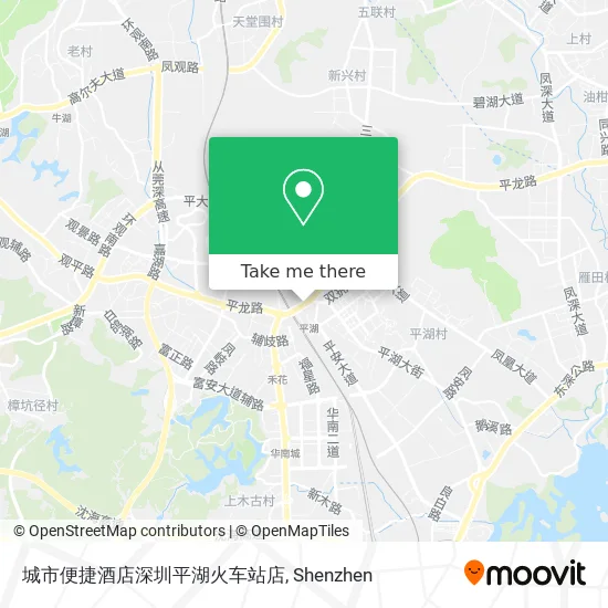 城市便捷酒店深圳平湖火车站店 map