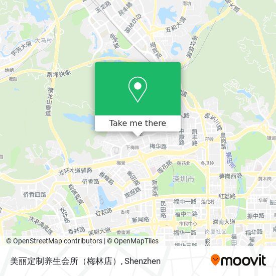 美丽定制养生会所（梅林店） map