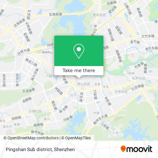 Pingshan Sub district map