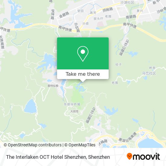 The Interlaken OCT Hotel Shenzhen map