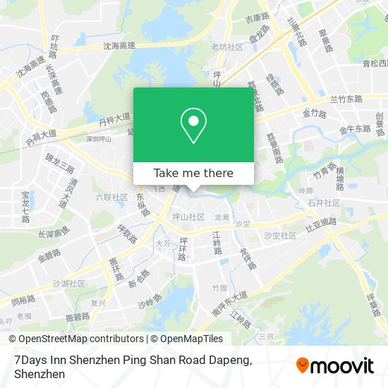 7Days Inn Shenzhen Ping Shan Road Dapeng map