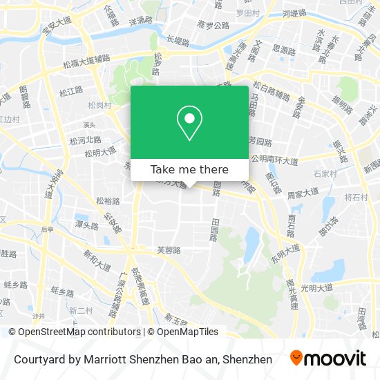 Courtyard by Marriott Shenzhen Bao an map