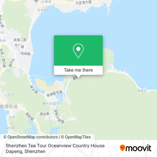 Shenzhen Tea Tour Oceanview Country House Dapeng map