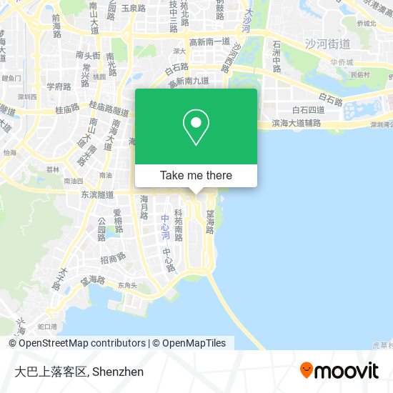 大巴上落客区 map