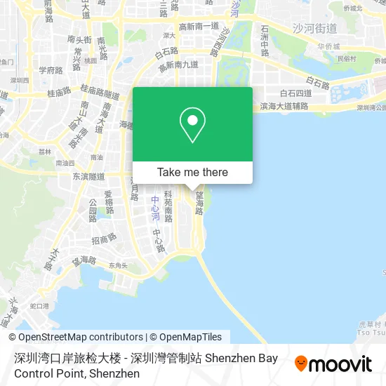 深圳湾口岸旅检大楼 - 深圳灣管制站 Shenzhen Bay Control Point map