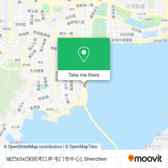 城巴b3x(深圳湾口岸-屯门市中心) map