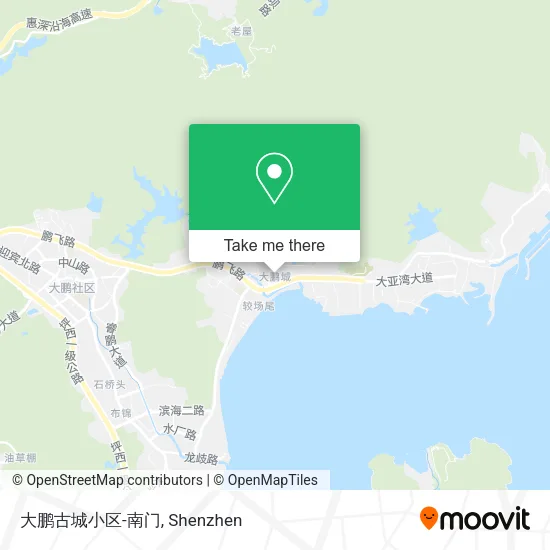 大鹏古城小区-南门 map