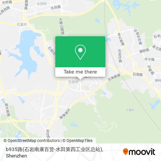 b935路(石岩南康百货-水田第四工业区总站) map
