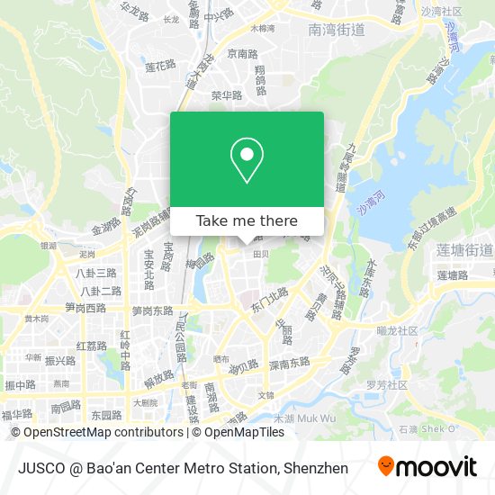 JUSCO @ Bao'an Center Metro Station map