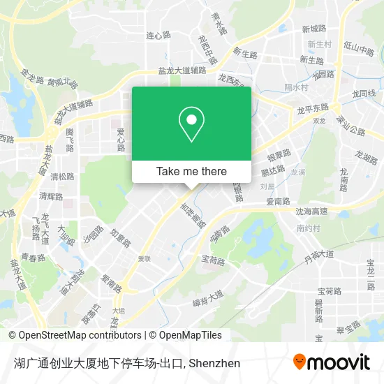 湖广通创业大厦地下停车场-出口 map