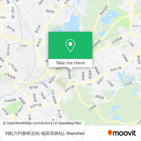 9路(六约新村总站-福田高铁站) map