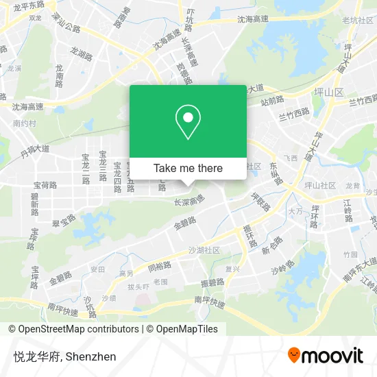 悦龙华府 map