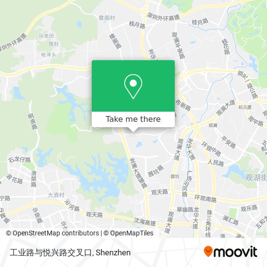 工业路与悦兴路交叉口 map