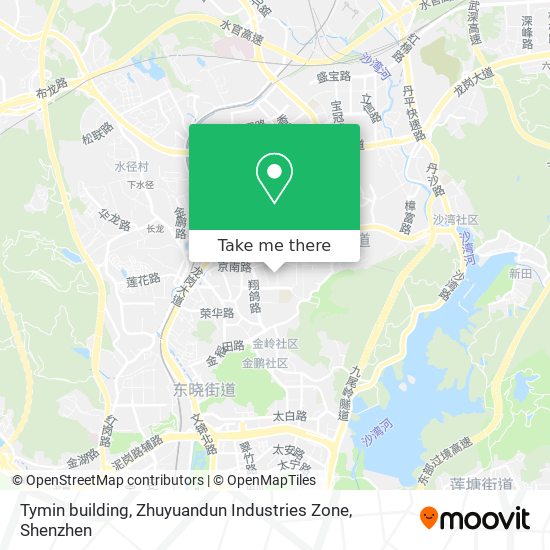 Tymin building, Zhuyuandun Industries Zone map