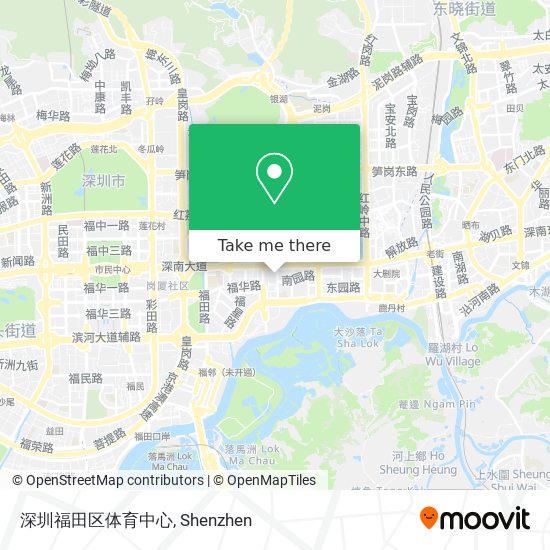 深圳福田区体育中心 map