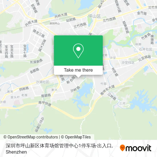 深圳市坪山新区体育场馆管理中心1停车场-出入口 map