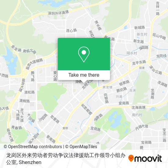 龙岗区外来劳动者劳动争议法律援助工作领导小组办公室 map