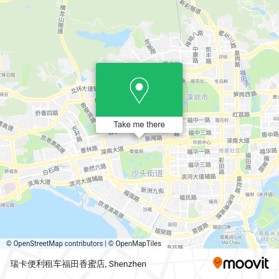瑞卡便利租车福田香蜜店 map
