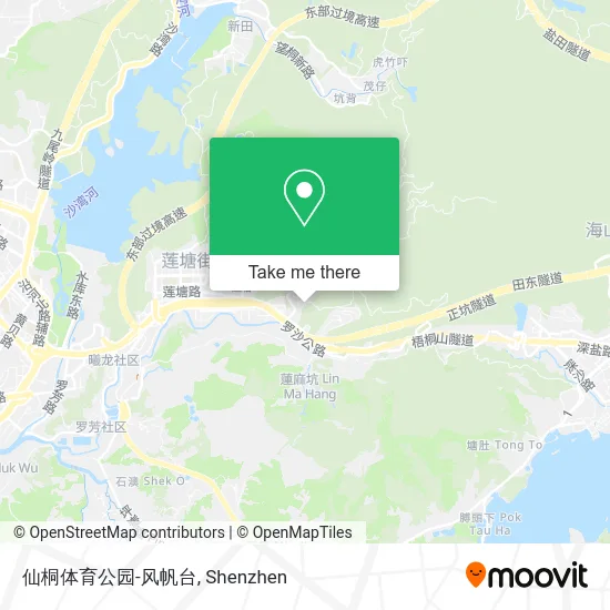 仙桐体育公园-风帆台 map