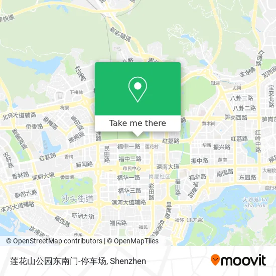 莲花山公园东南门-停车场 map