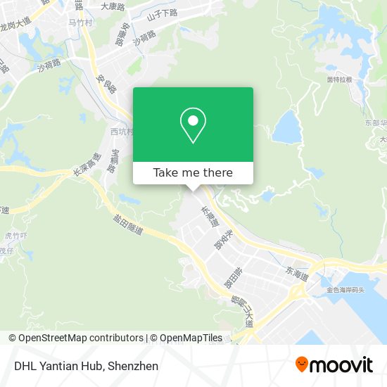 DHL Yantian Hub map