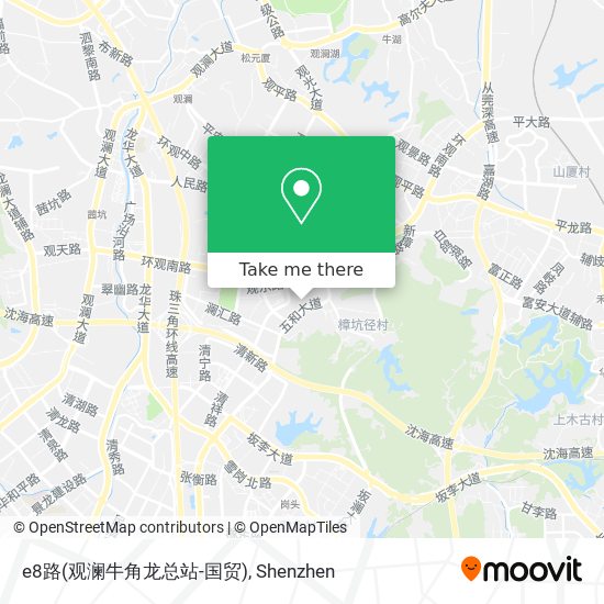 e8路(观澜牛角龙总站-国贸) map