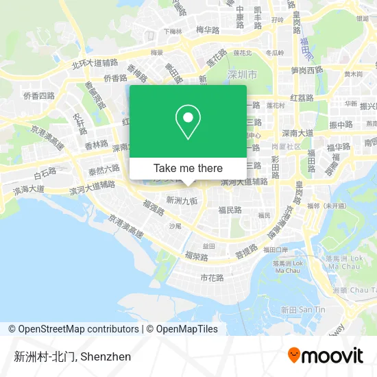 新洲村-北门 map